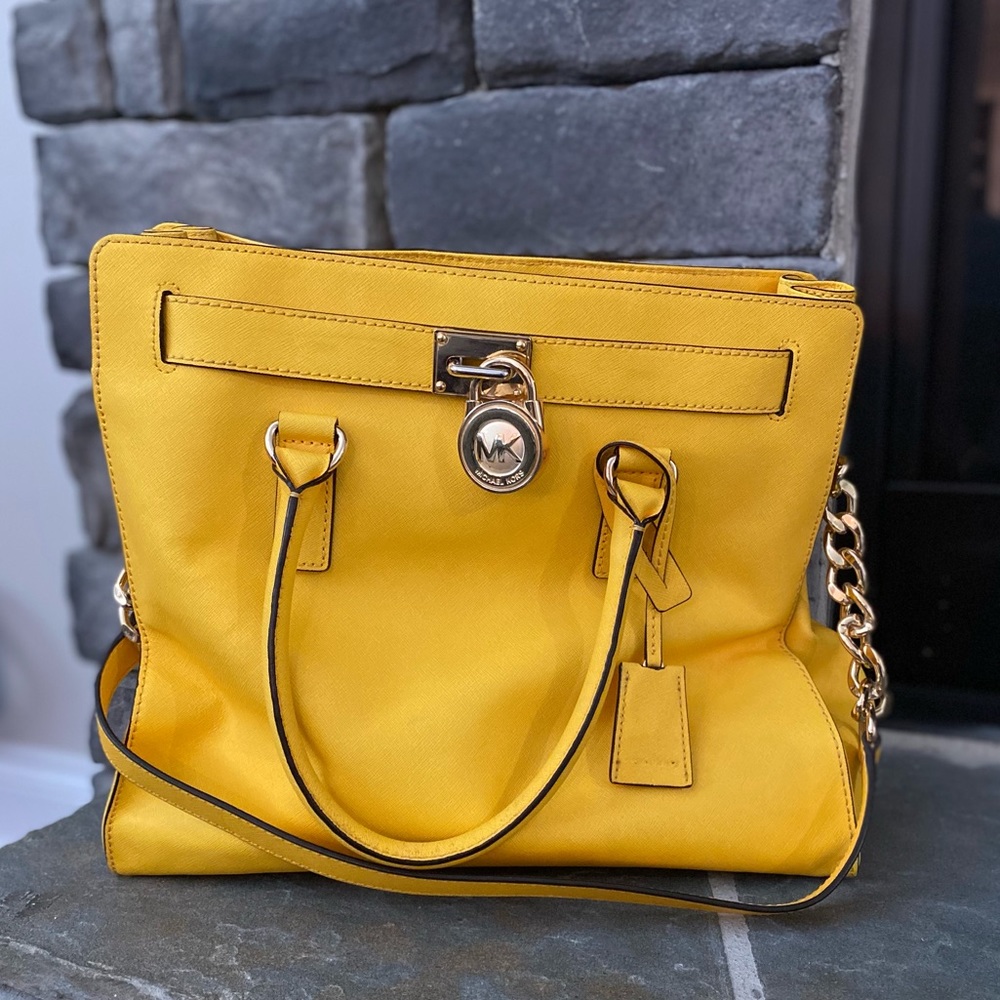 Yellow Michael Kors Hamilton Bag